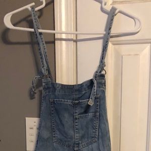 Skinny leg overalls